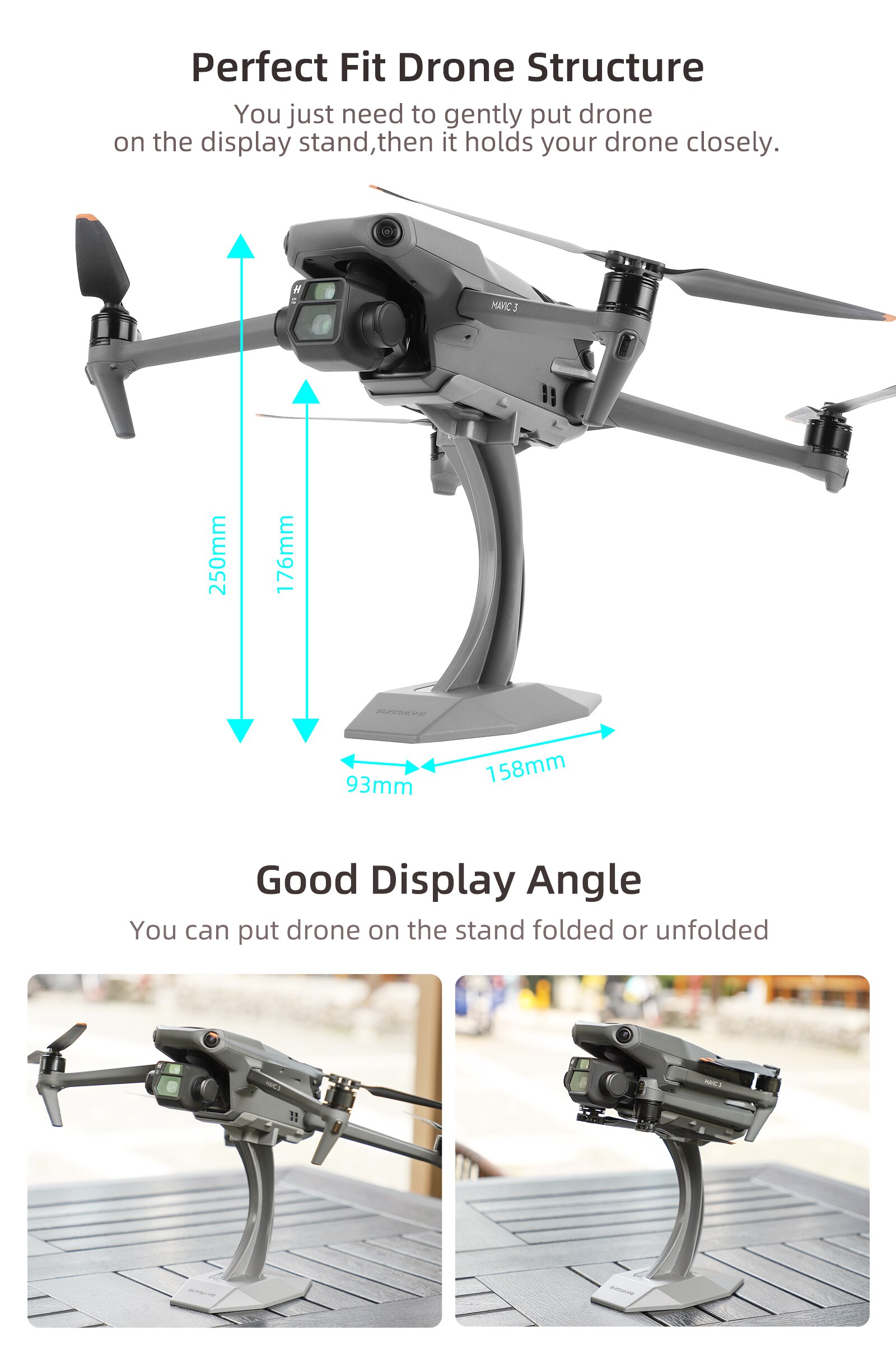 Desktop Display Stand Drone Mount Base Bracket for DJI Mini 3 Pro/Mini 3/Mini 2 SE/Mini 2/MAVIC 3 PRO Universal Accessories