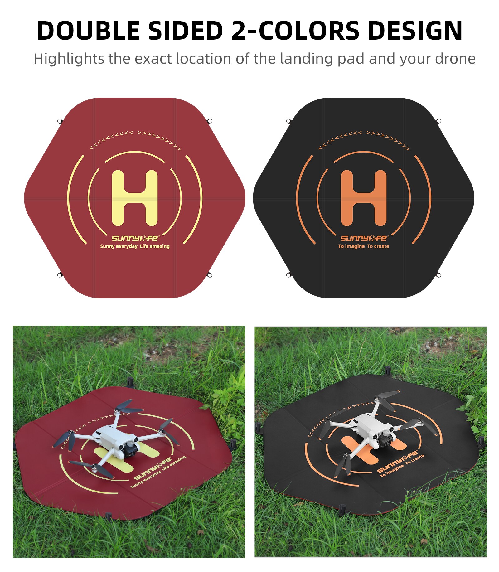 Foldable Drones Landing Pad for DJI Mavic Mini Drone Parking Apron 60cm Parking Mats Quadcopters Accessories with Storage Bag