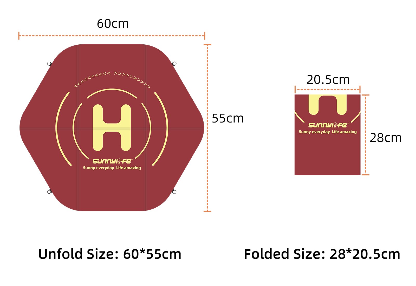 Foldable Drones Landing Pad for DJI Mavic Mini Drone Parking Apron 60cm Parking Mats Quadcopters Accessories with Storage Bag