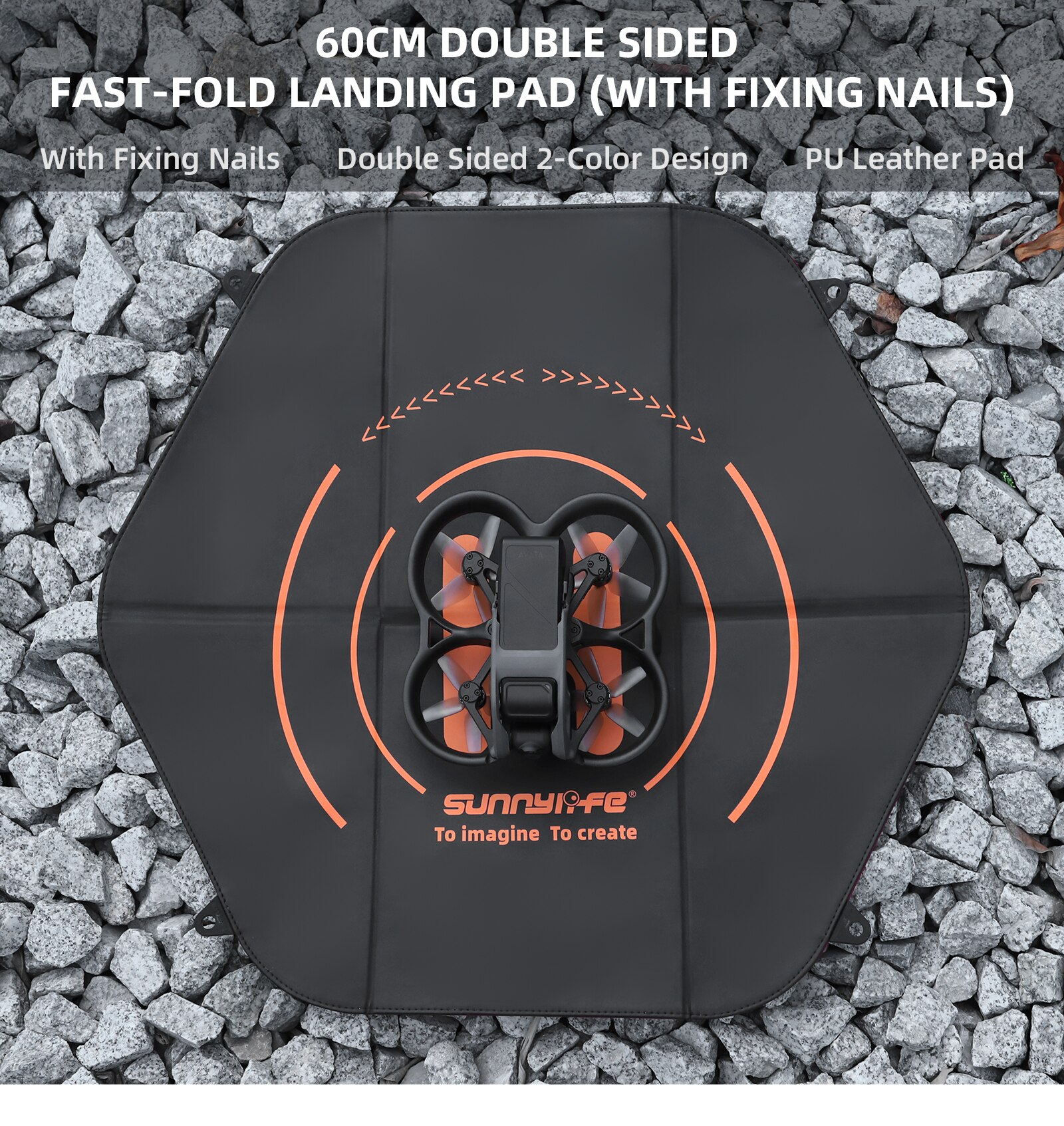Foldable Drones Landing Pad for DJI Mavic Mini Drone Parking Apron 60cm Parking Mats Quadcopters Accessories with Storage Bag