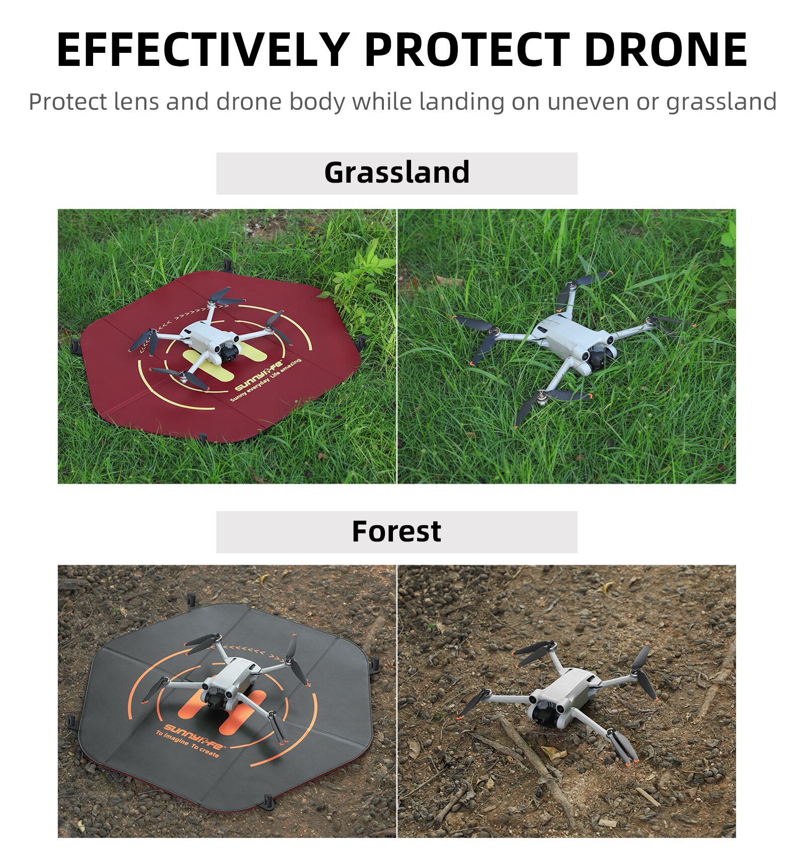 Foldable Drones Landing Pad for DJI Mavic Mini Drone Parking Apron 60cm Parking Mats Quadcopters Accessories with Storage Bag