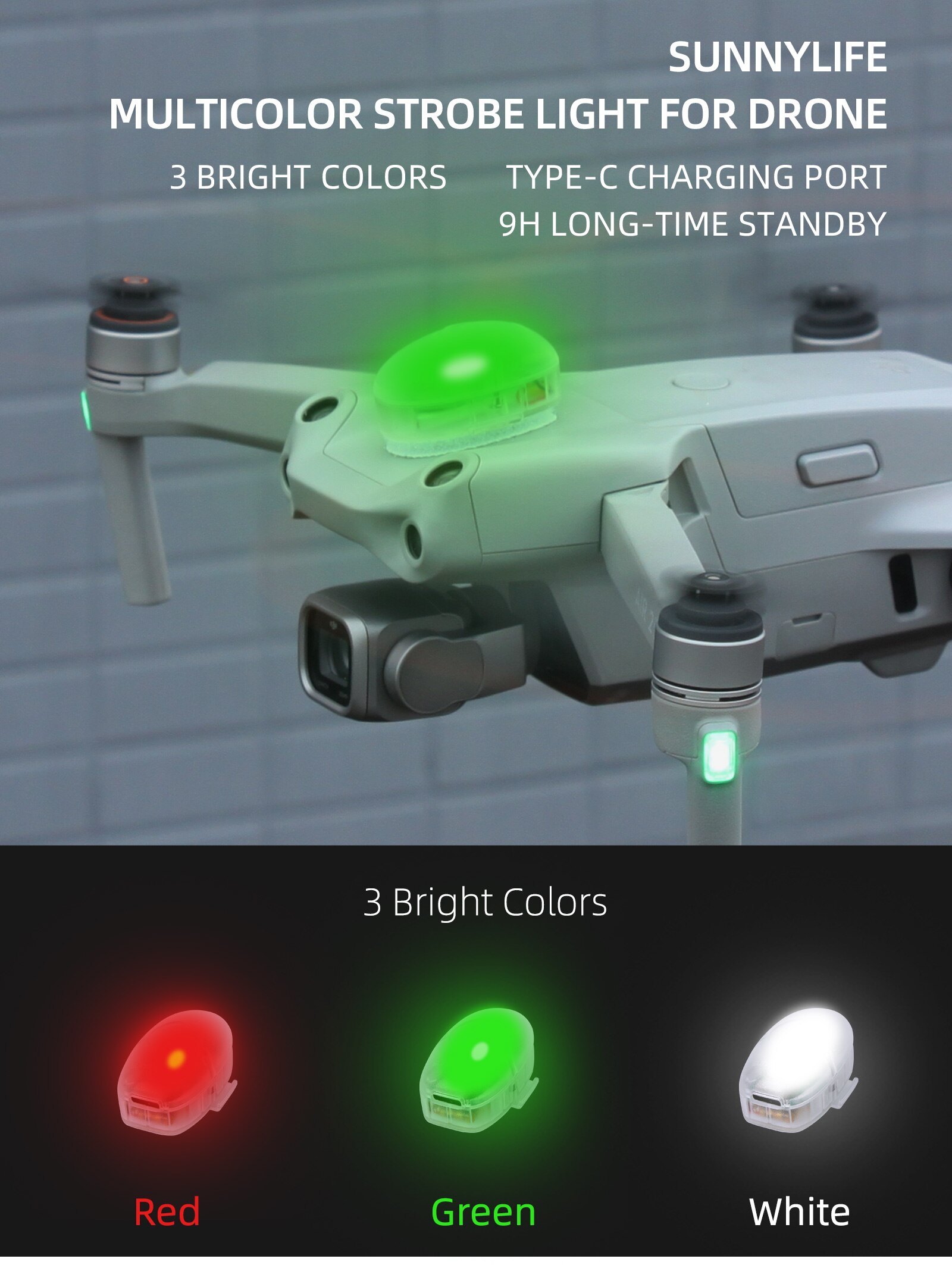 Flash Strobe Lamp Night Super Bright Flight Light for DJI Mavic Air 2S /AIR 3 /Mini 3 Pro Drone  LED Lamp Accessories
