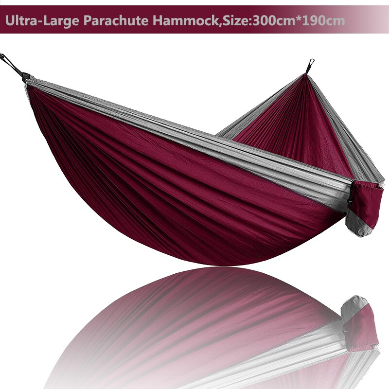 2019 Ultra-Large Light weight Parachute Hammock Camping Survival Garden Hunting Leisure Hamac Travel Double Person Hamak Ramac