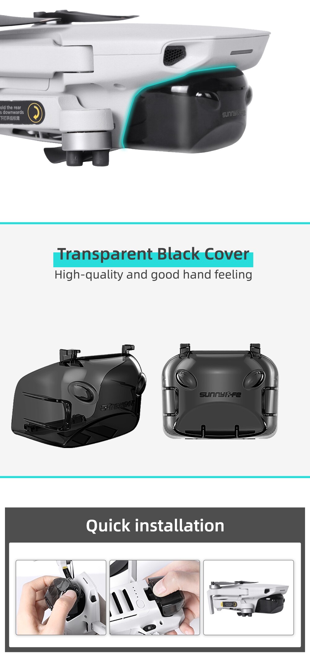 Sunshade Lens Hood for DJI Mavic Mini Drone Lens Cap Protector Gimbal Camera Guard Anti-Glare Shield for DJI MINI SE Accessories