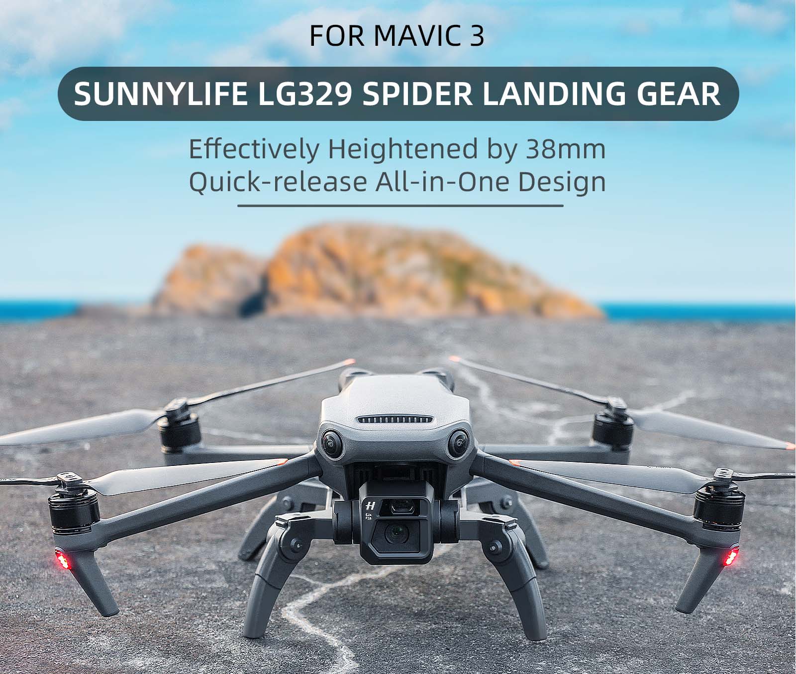 Foldable Heightening Landing Gear for DJI MAVIC 3 /AIR 2S/MINI 2 Landing Gear Drone Feet Stand Support Protector Accessories