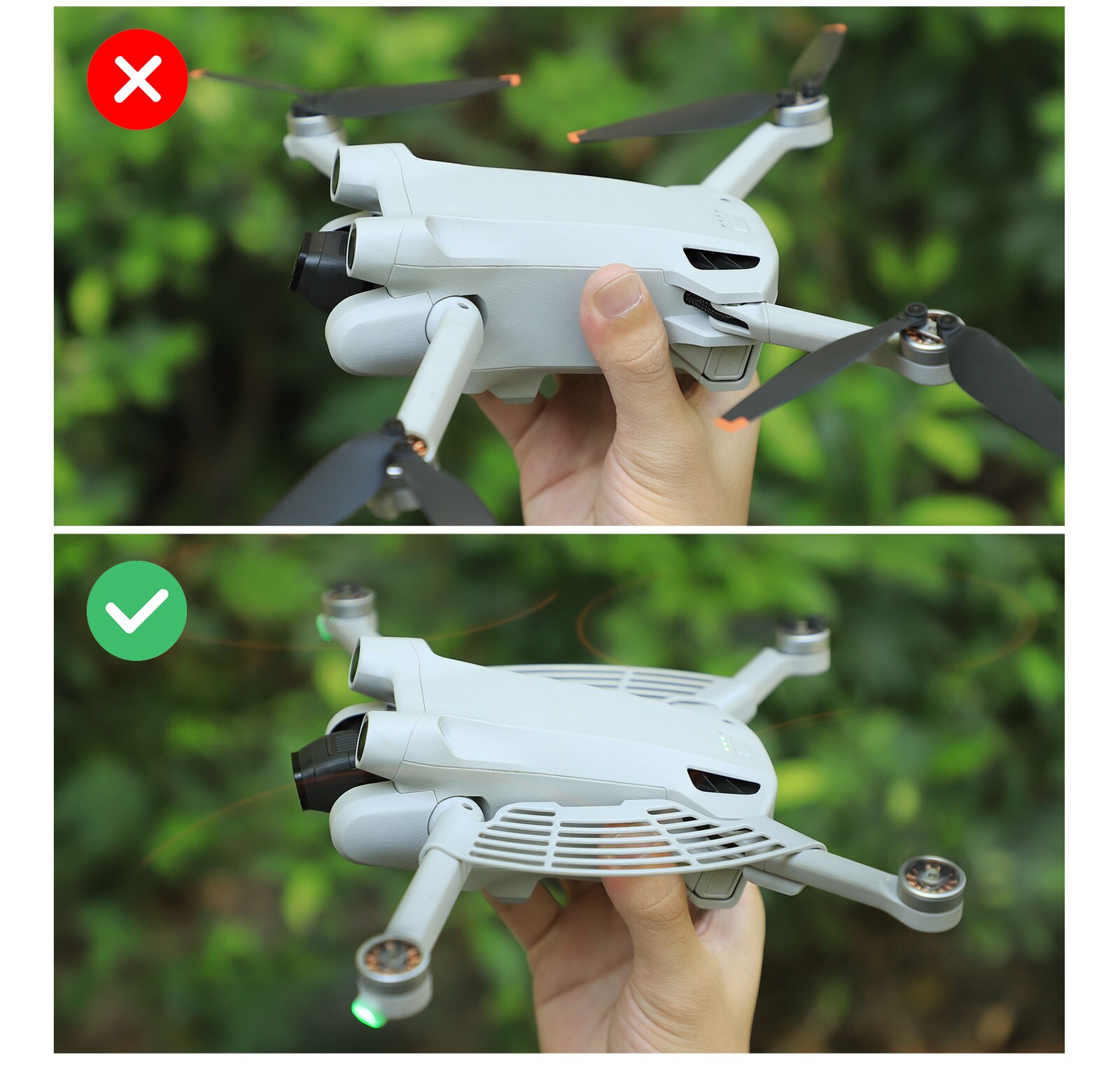 Protection Baffle To Protect Hands From Being Injured By The Propeller for DJI Mini 3 Pro Flying and Landing Safety Shield