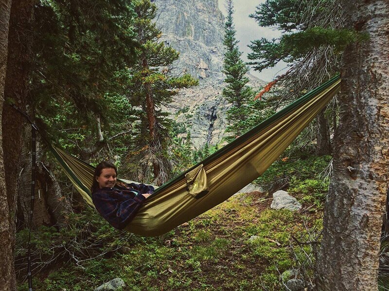 210T Nylon Parachute Hammock Light Weight Outdoor Camping Portable Single Hammock with hammock ropes and hammock carabiners