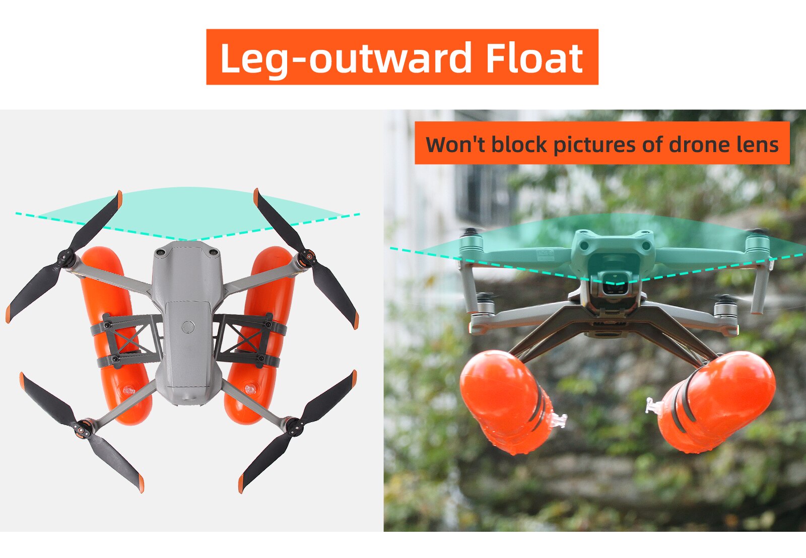 Inflatable Style Landing on Water Floating Stick for DJI MAVIC AIR 2S Landing Gear Floating Kit Landing Training Skid