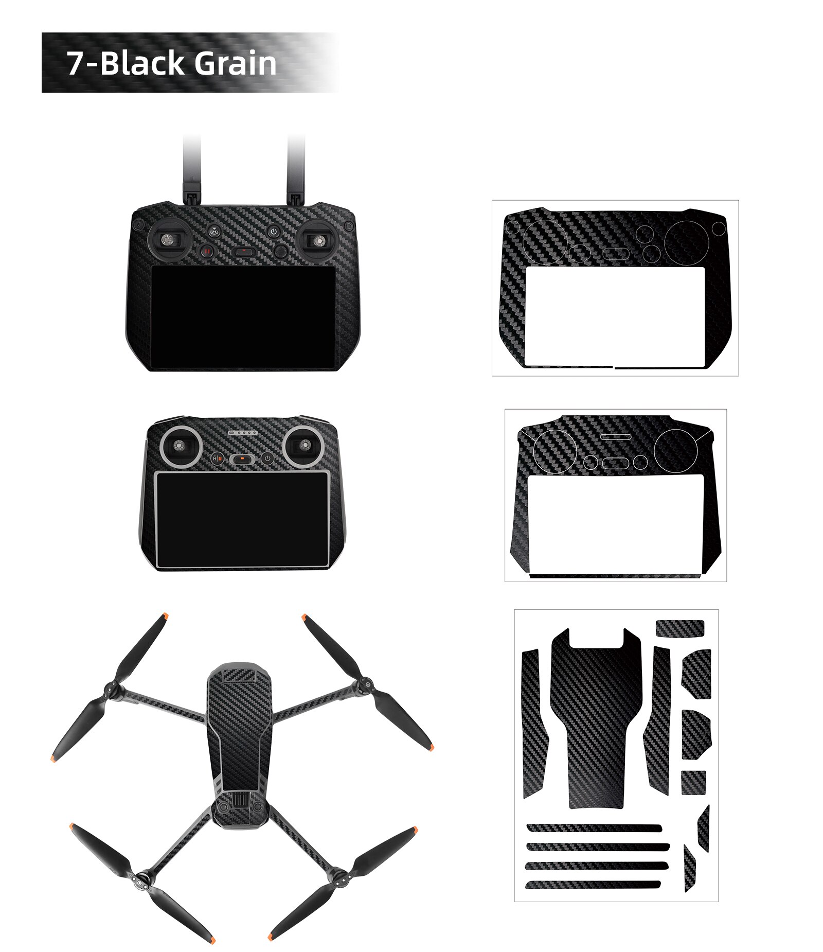 Decal Style PVC Skin Stickers for DJI Mavic 3 PRO Decal Skin Sticker Drone Body + Remote Controller+Arm Stickers Accessories