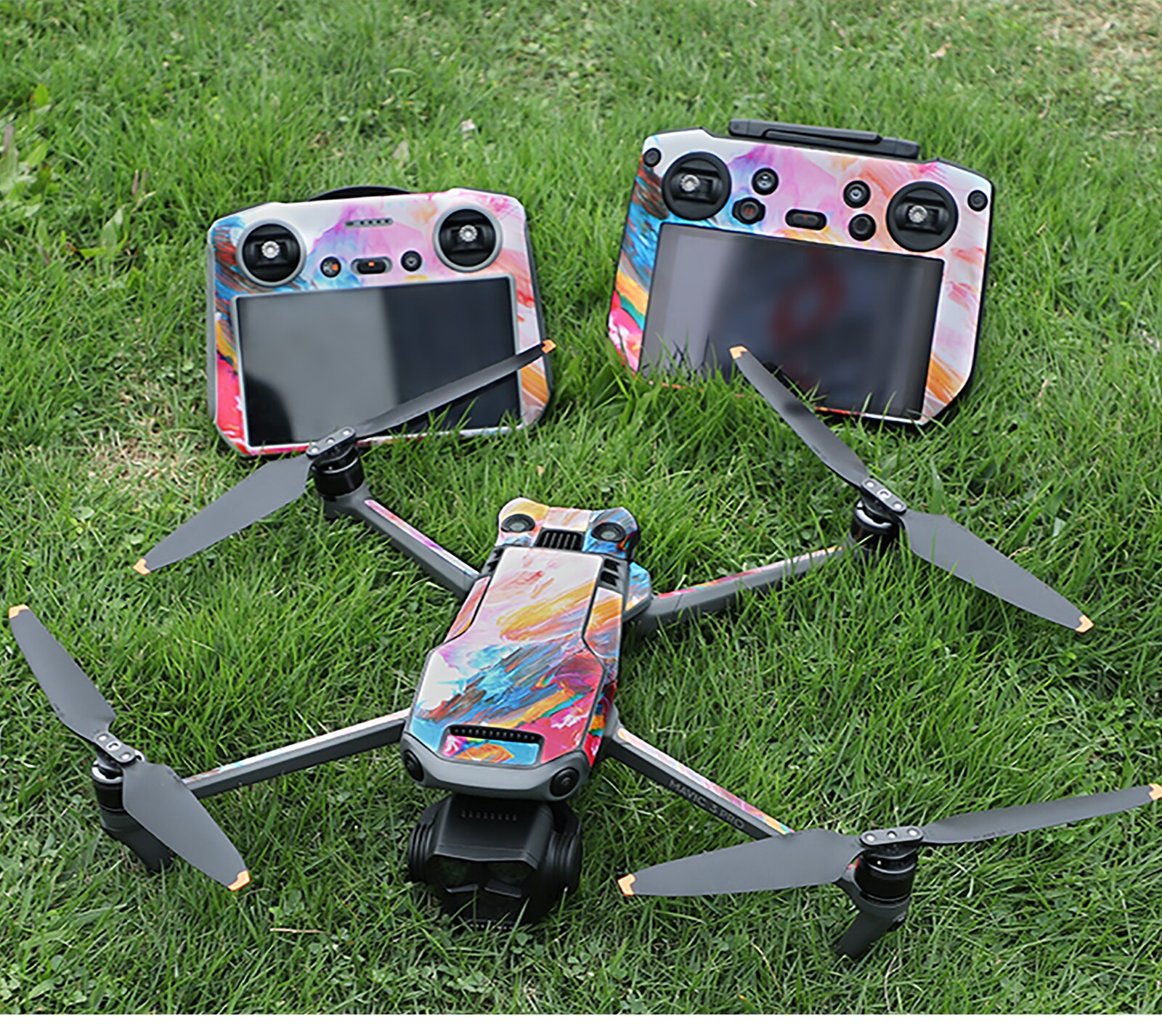 Decal Style PVC Skin Stickers for DJI Mavic 3 PRO Decal Skin Sticker Drone Body + Remote Controller+Arm Stickers Accessories