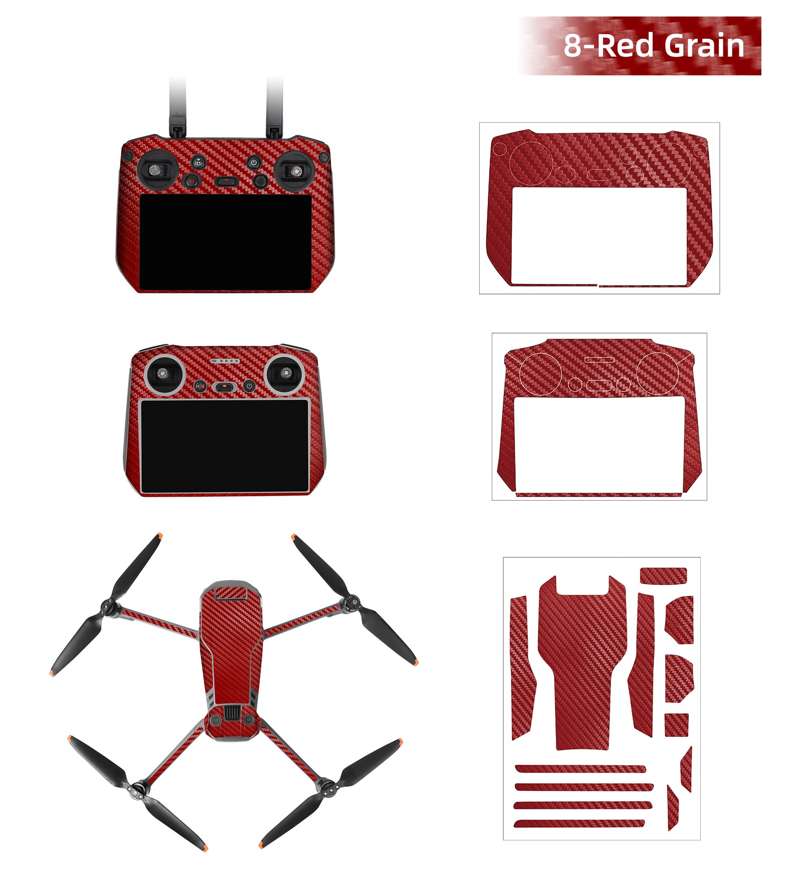 Decal Style PVC Skin Stickers for DJI Mavic 3 PRO Decal Skin Sticker Drone Body + Remote Controller+Arm Stickers Accessories