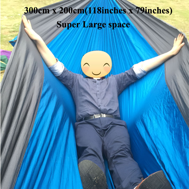 2-3 Person Solid Color Parachute Hammock Camping Survival garden swing Leisure travel Portable Hammock for outdoor furniture