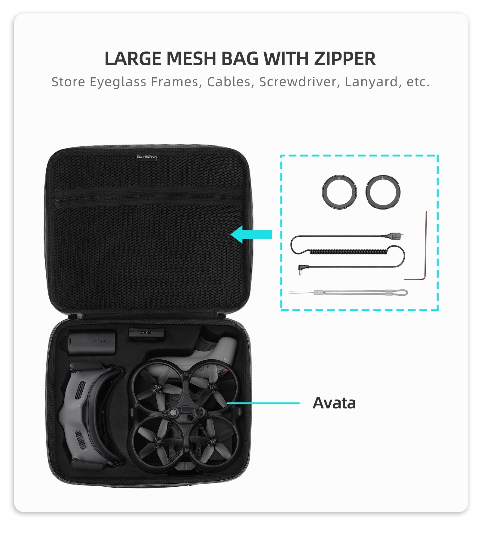 Storage Handbag for DJI Avata Case Goggles 2 Portable Carrying bag for DJI Avata FPV Accessories Kit Shoulder Bag