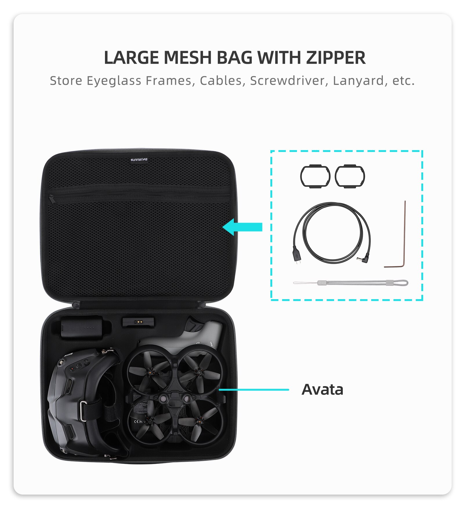 Storage Handbag for DJI Avata Case Goggles 2 Portable Carrying bag for DJI Avata FPV Accessories Kit Shoulder Bag