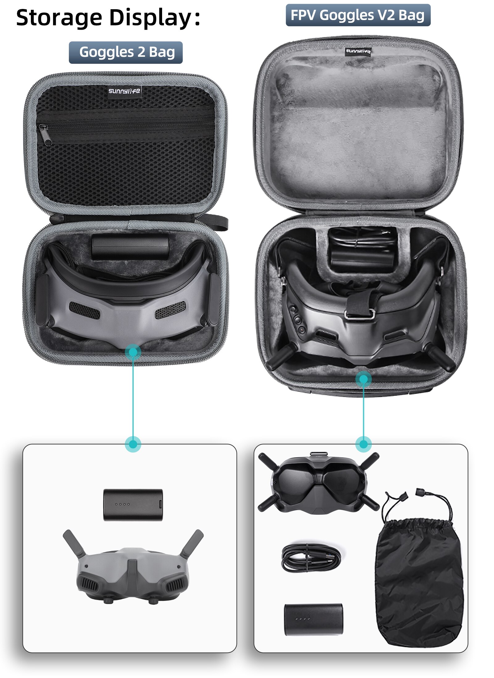 Storage Handbag for DJI Avata Case Goggles 2 Portable Carrying bag for DJI Avata FPV Accessories Kit Shoulder Bag