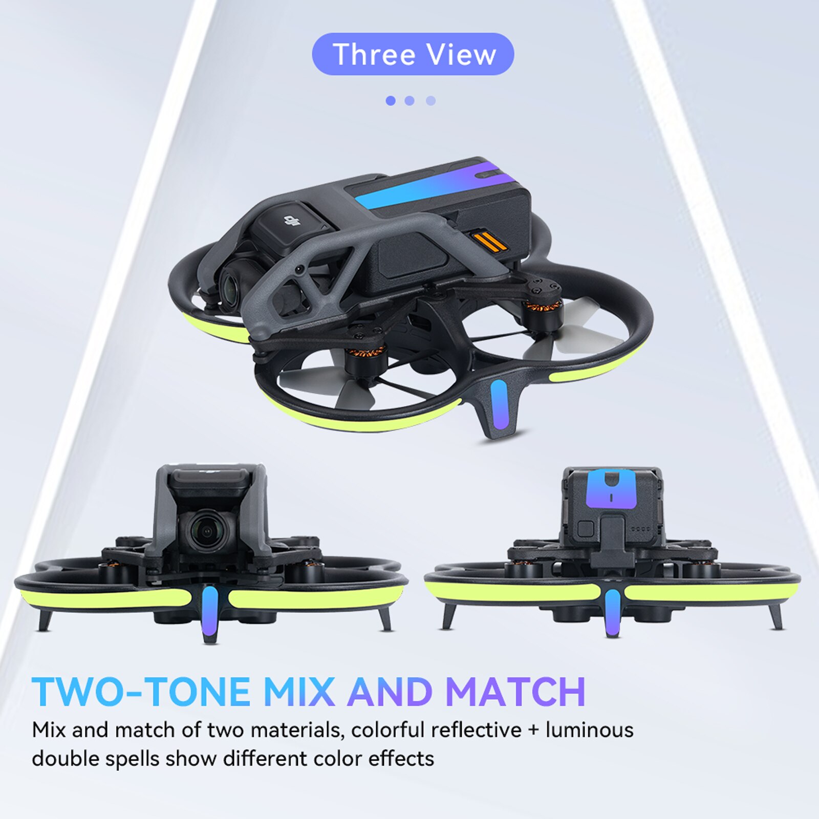 Fluorescent Decorative Stickers for DJI Avata Fpv Night Reflective Warning Sticker Glow In The Dark Luminous Tape Accessories