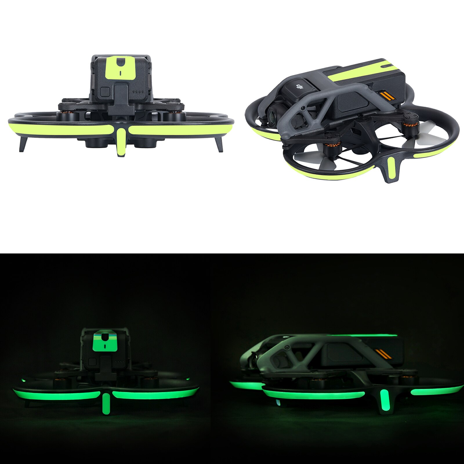 Fluorescent Decorative Stickers for DJI Avata Fpv Night Reflective Warning Sticker Glow In The Dark Luminous Tape Accessories