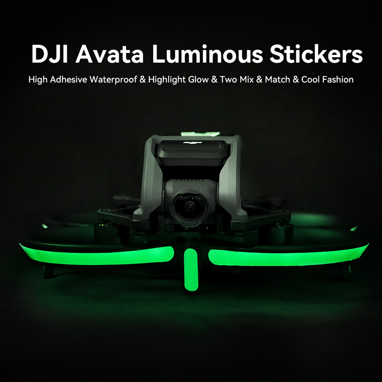 Fluorescent Decorative Stickers for DJI Avata Fpv Night Reflective Warning Sticker Glow In The Dark Luminous Tape Accessories