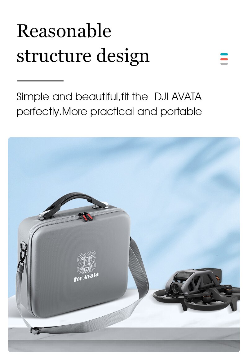 For DJI Avata Shoulder Bag PU Waterproof Carrying Case Portable Handbag for DJI FPV Flight Goggles 2/V2 Accessory Storage Bag