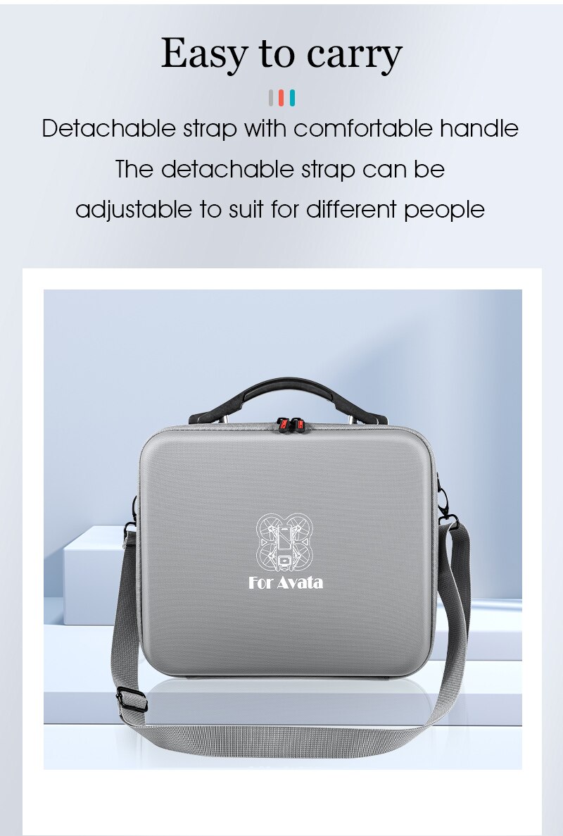 For DJI Avata Shoulder Bag PU Waterproof Carrying Case Portable Handbag for DJI FPV Flight Goggles 2/V2 Accessory Storage Bag