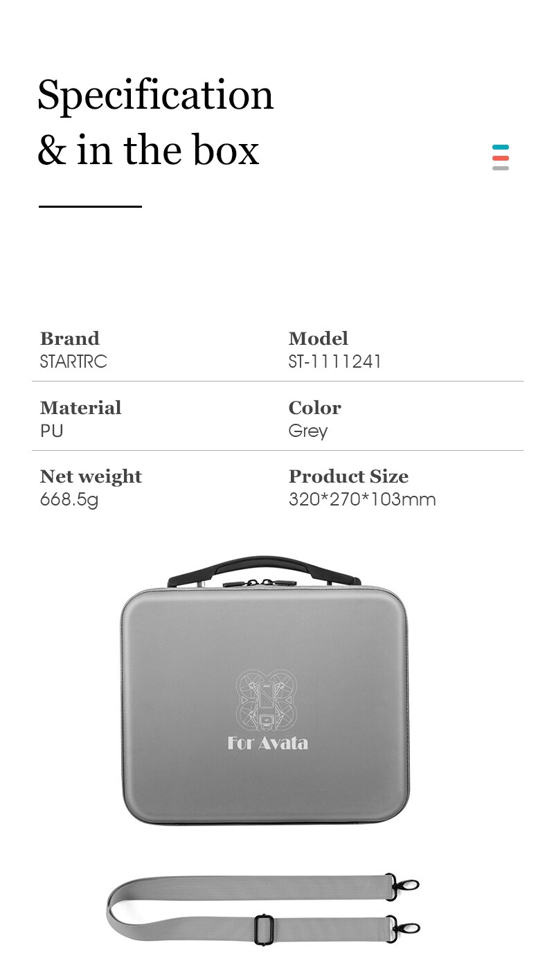 For DJI Avata Shoulder Bag PU Waterproof Carrying Case Portable Handbag for DJI FPV Flight Goggles 2/V2 Accessory Storage Bag