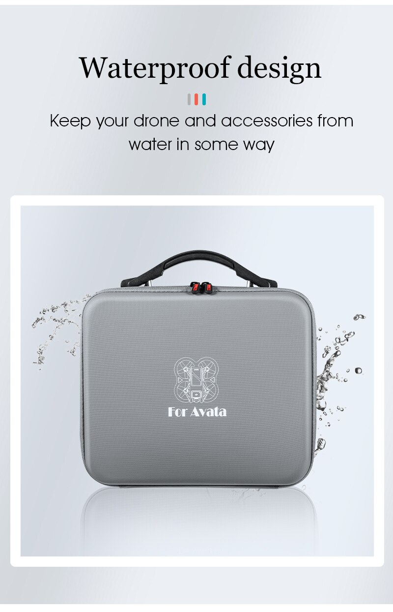 For DJI Avata Shoulder Bag PU Waterproof Carrying Case Portable Handbag for DJI FPV Flight Goggles 2/V2 Accessory Storage Bag