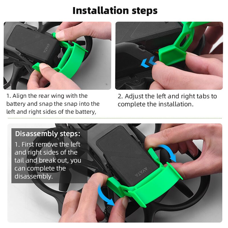 Flight Tail Suitable for DJI Avata Battery Quick-release Flying Tail Battery Protection Cover Anti-Drop Safety Clip  Accessories