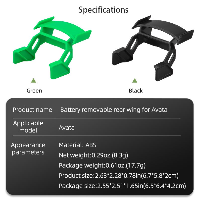 Flight Tail Suitable for DJI Avata Battery Quick-release Flying Tail Battery Protection Cover Anti-Drop Safety Clip  Accessories