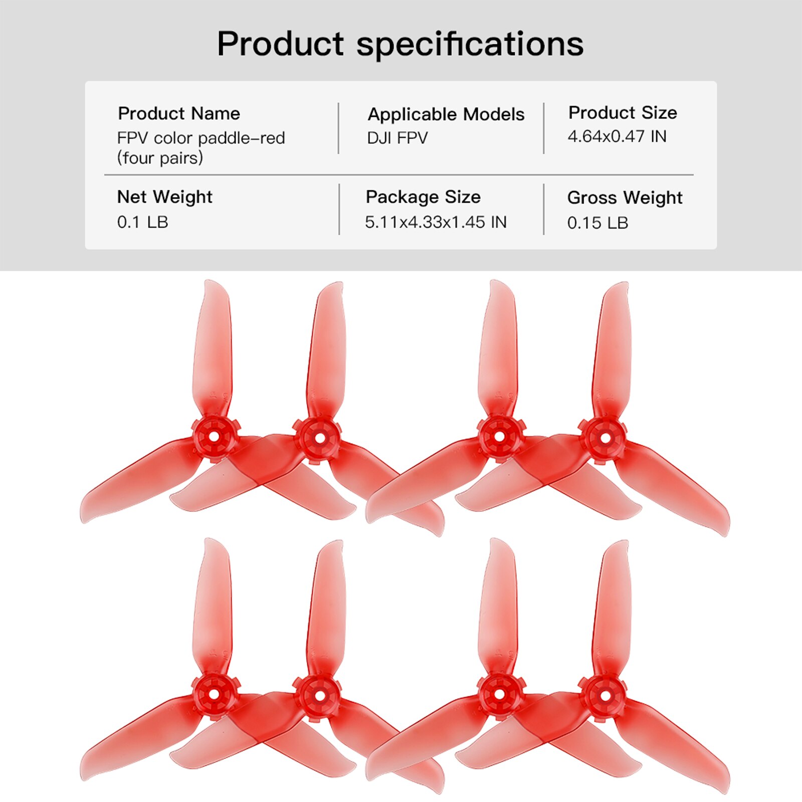 Multicolor Drone 5328S Propellers for DJI FPV Combo Drone Quiet Flight Spare Part for DJI FPV Propellers Accessories