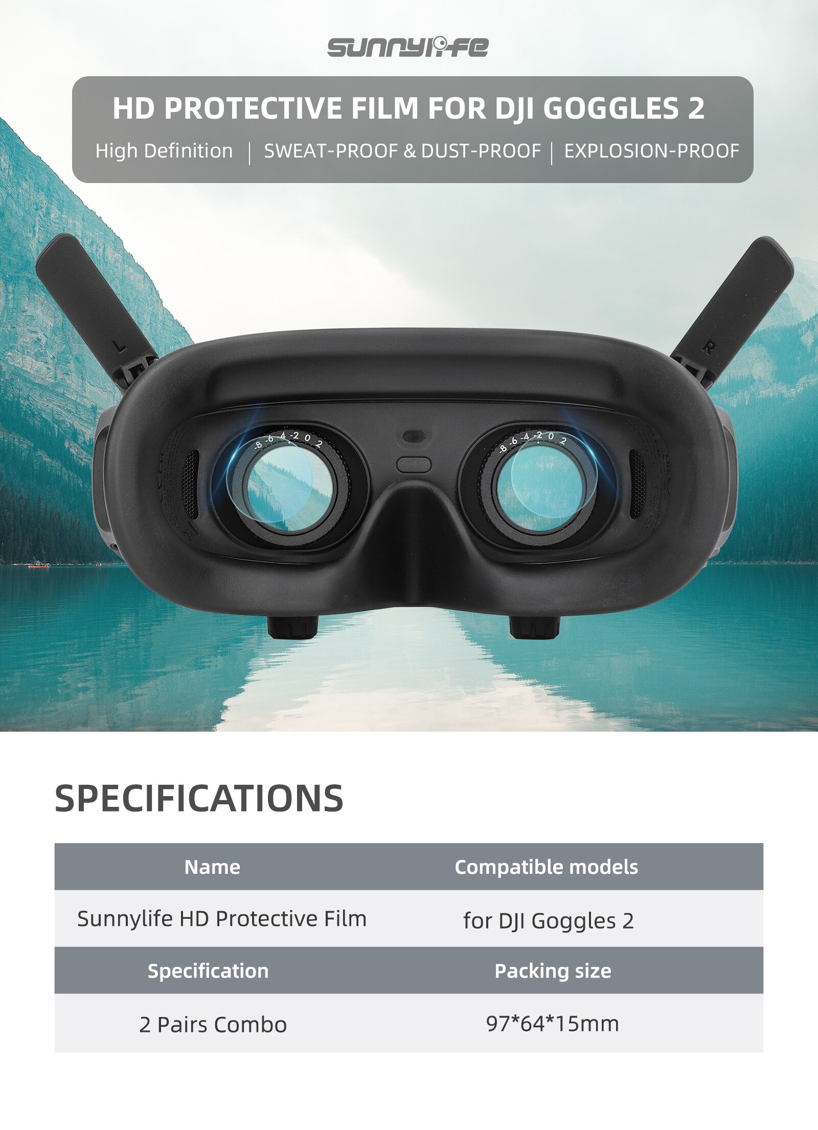 Goggles 2 Protective Film for DJI Avata FPV Glasses Lens Screen Protector  Anti-Scratch Screen HD TPU Soft Film Accessories