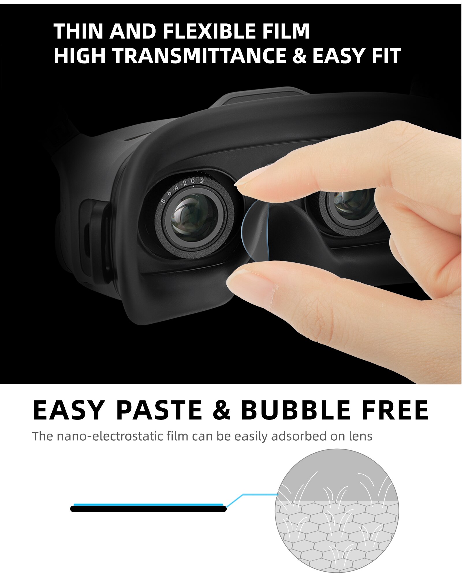 Goggles 2 Protective Film for DJI Avata FPV Glasses Lens Screen Protector  Anti-Scratch Screen HD TPU Soft Film Accessories
