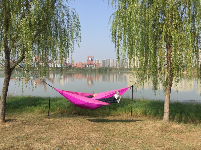 Dropshiping Double Parachute Hammock Portable Survival Hammocks Travel Hamaca Hamak Nylon Hamaca Camping Hamac Ramac