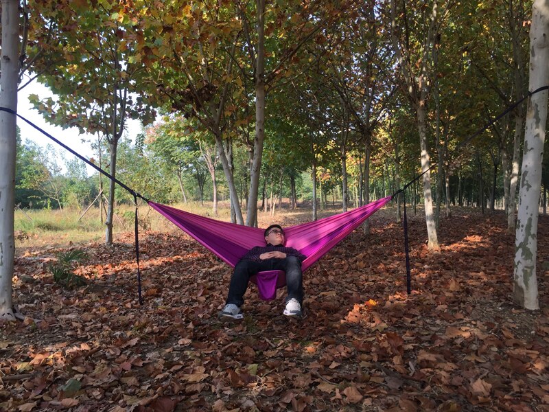 Dropshiping Double Parachute Hammock Portable Survival Hammocks Travel Hamaca Hamak Nylon Hamaca Camping Hamac Ramac