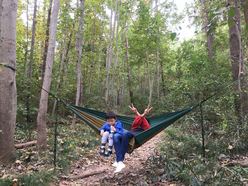 Dropshiping Double Parachute Hammock Portable Survival Hammocks Travel Hamaca Hamak Nylon Hamaca Camping Hamac Ramac