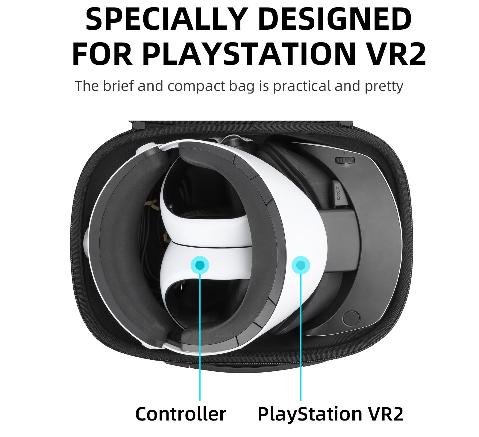 Portable Storage Bag For PS VR2 Protection Box Travel Suitcase for PlayStation VR2 Head Strap Case Accessories
