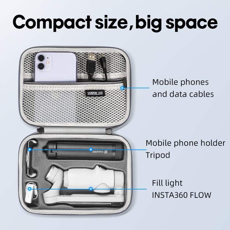 Storage Bag for Insta360 Flow Handbag Durable Portable Carrying Travel Case Handheld Gimbal Shoulder Bag Accessories