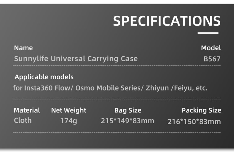 Storage Bag for Insta360 Flow Handbag Durable Portable Carrying Travel Case Handheld Gimbal Shoulder Bag Accessories