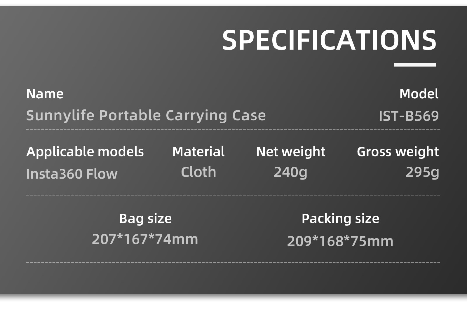 Storage Bag for Insta360 Flow Handbag Durable Portable Carrying Travel Case Handheld Gimbal Shoulder Bag Accessories