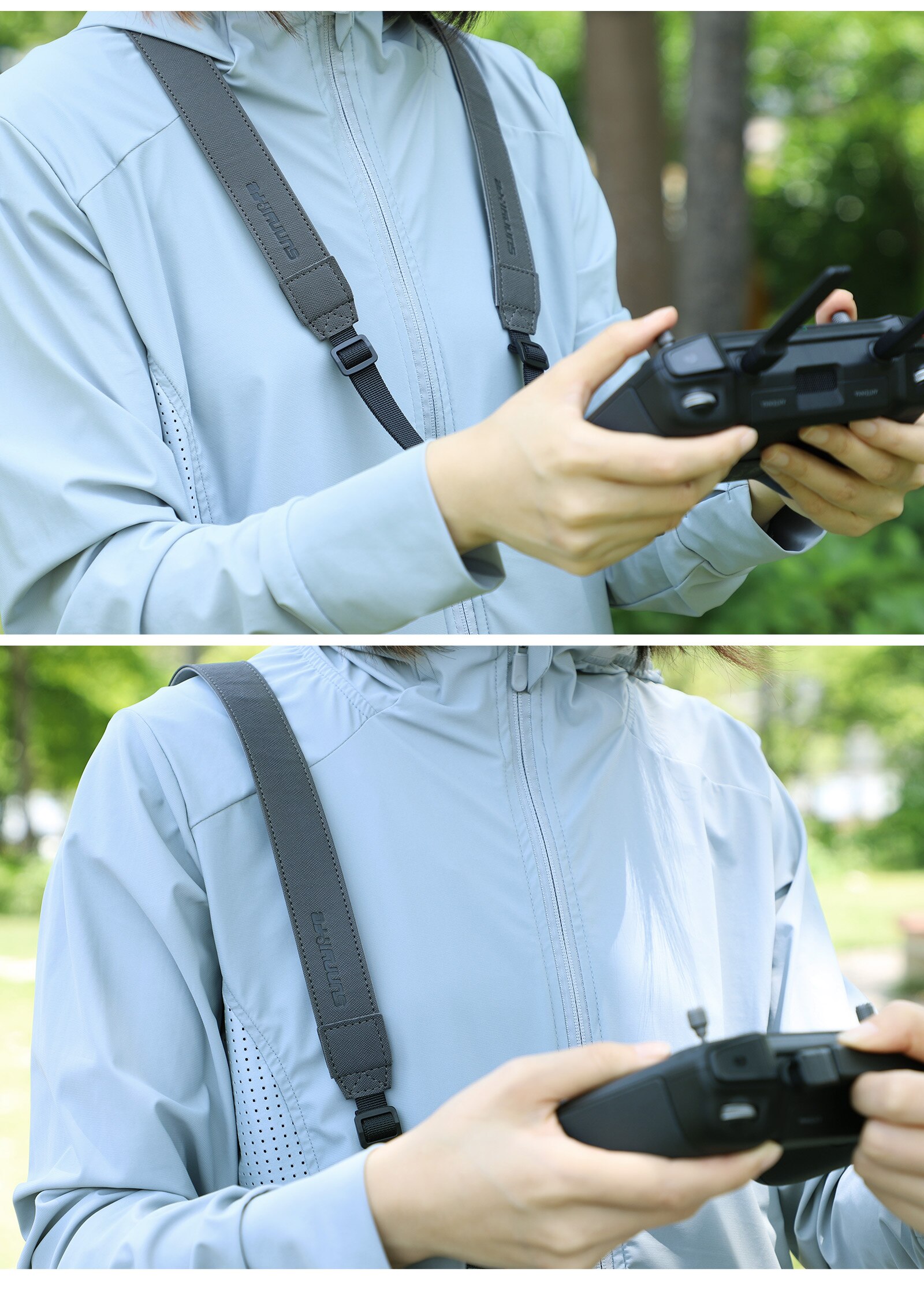 For DJI RC Pro Smart Controller High-bright Display Lanyard Neck Strap Glass Film Controller Silicone Case Set Accessories