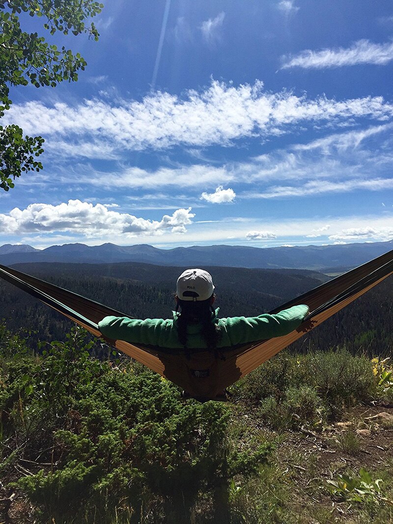 210T Nylon Parachute Hammock Light Weight Outdoor Camping Portable Single Hammock with hammock ropes and hammock carabiners