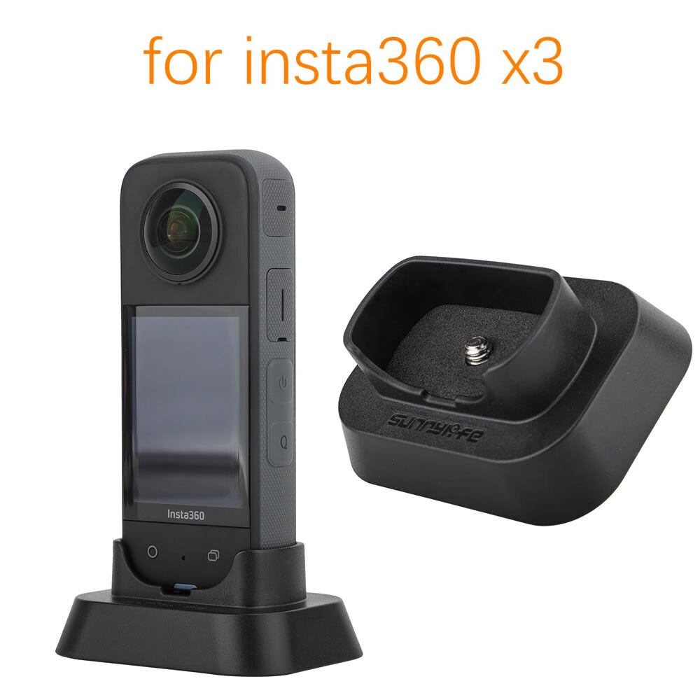 For Insta360 Panoramic Camera Desktop Support Bracket Plastic 1/4 Screw Fixed Vertical Base For Insta360 X3 Camera Accessories