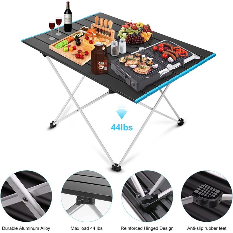 Camping Folding Roll Tables Picnic Foldable Large Size Desks Outdoor Recreation Kitchen Tourist Travel Supplies