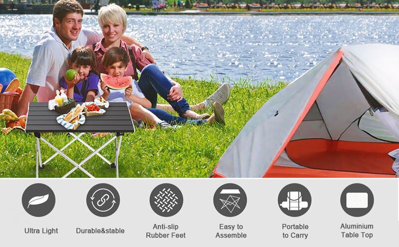 Camping Folding Roll Tables Picnic Foldable Large Size Desks Outdoor Recreation Kitchen Tourist Travel Supplies