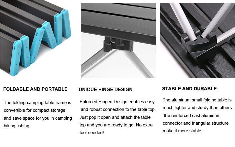 Camping Folding Roll Tables Picnic Foldable Large Size Desks Outdoor Recreation Kitchen Tourist Travel Supplies