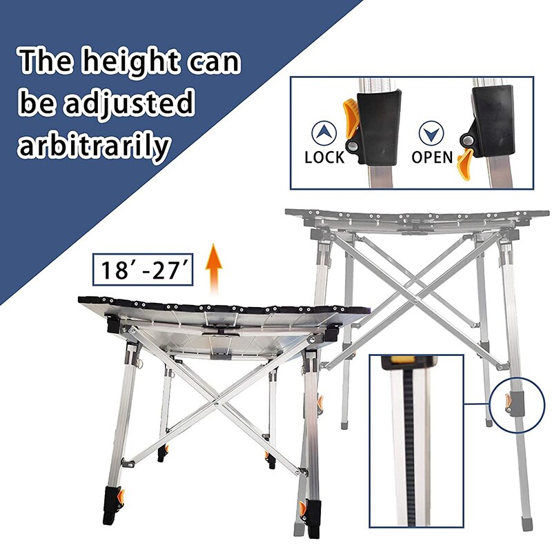 Zowee Camping  Portable Foldable Table for Outdoor Picnic Barbecue Tours Tableware Ultra Light Folding Computer Bed Desk