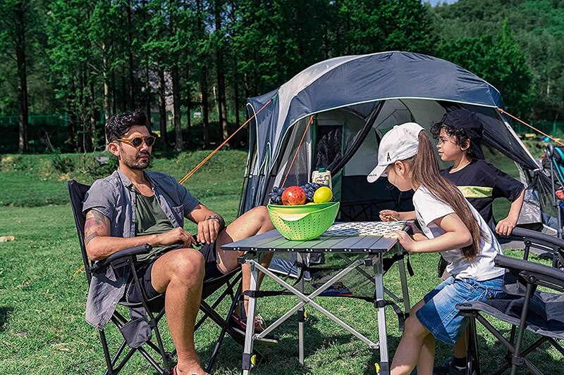 Zowee Camping  Portable Foldable Table for Outdoor Picnic Barbecue Tours Tableware Ultra Light Folding Computer Bed Desk