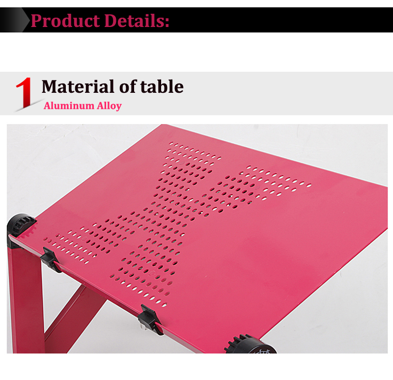 Adjustable Portable Laptop Table Stand Lap Sofa Bed Tray Computer Notebook Desk bed table with Mouse Board ZW-CD05