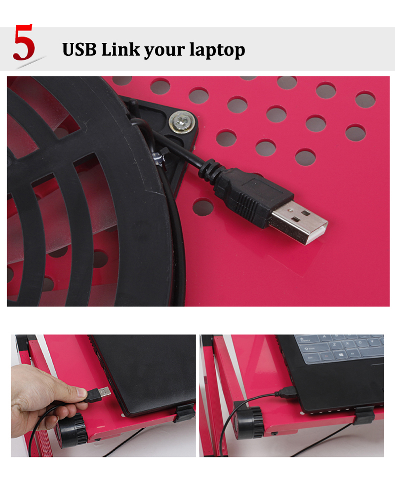 Adjustable Portable Laptop Table Stand Lap Sofa Bed Tray Computer Notebook Desk bed table with Mouse Board ZW-CD05