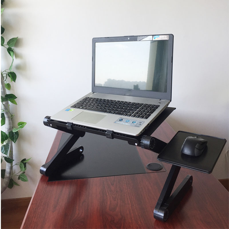Adjustable Portable Laptop Table Stand Lap Sofa Bed Tray Computer Notebook Desk bed table with Mouse Board ZW-CD05