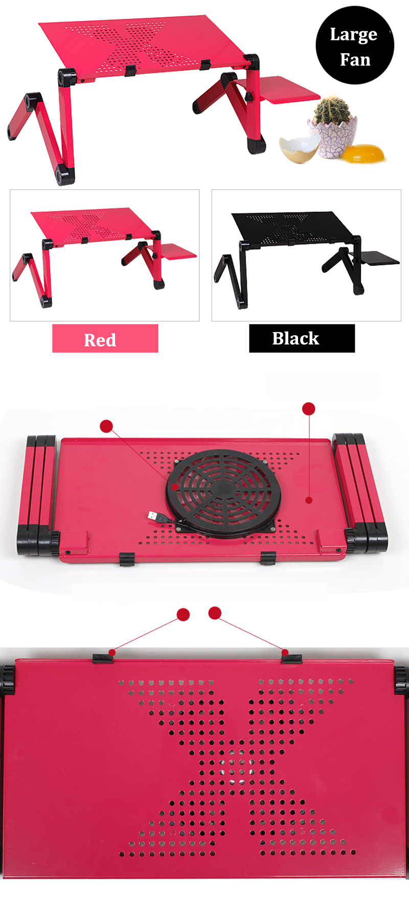 Adjustable Portable Laptop Table Stand Lap Sofa Bed Tray Computer Notebook Desk bed table with Mouse Board ZW-CD05